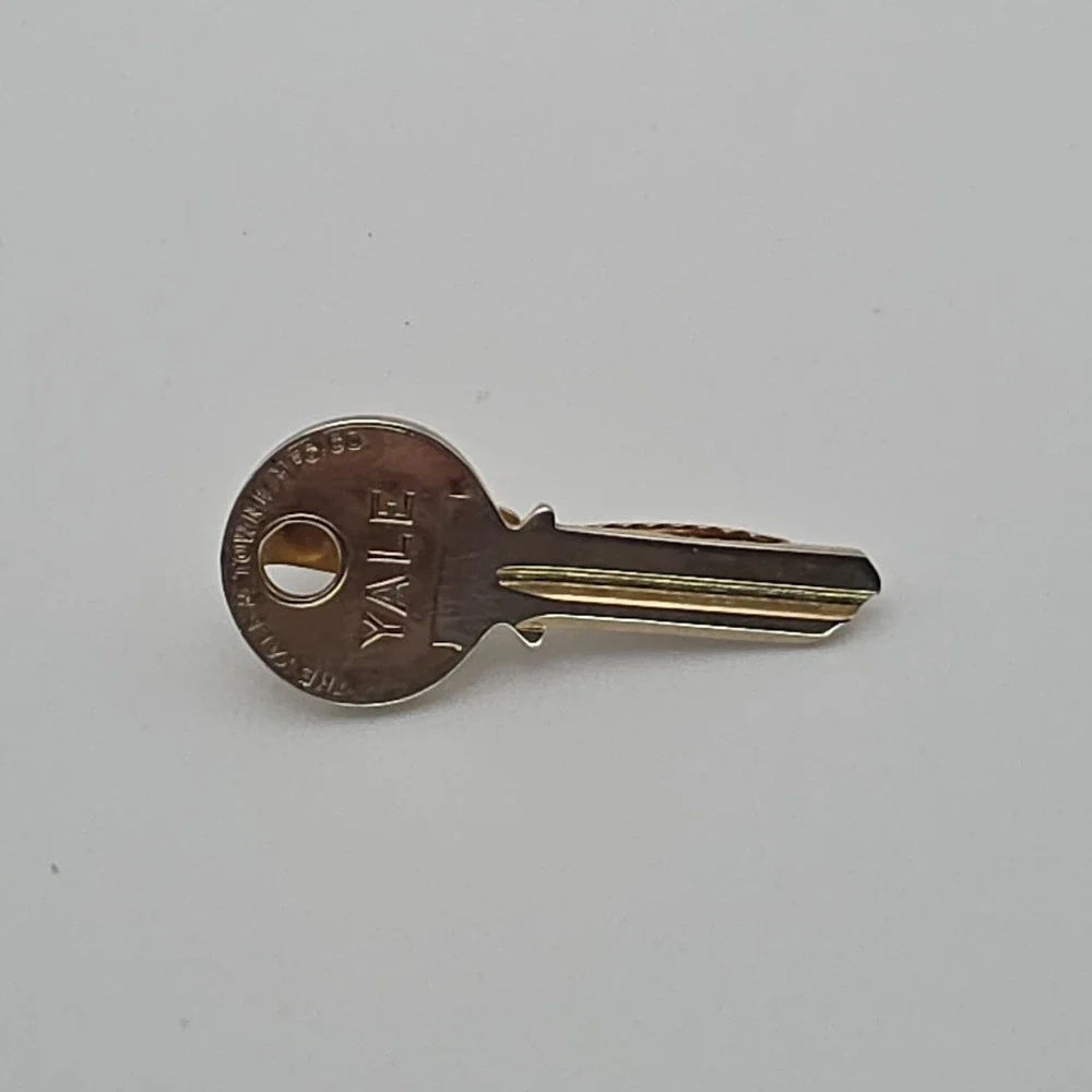 Vtg HICKOK USA Yale Key Tie Bar‎ Clip Clasp Gold Tone Excellent FREE $HIPPING!!
